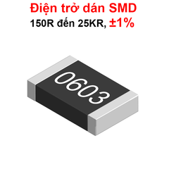 (50 con) điện trở dán 0603 - giá trị 150R đến 25KR, ±1%