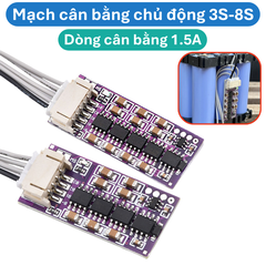 Mạch cân bằng pin chủ động 3S - 8S pin lithium 18650 dòng cân bằng 1.5A