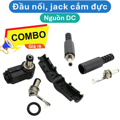 (5  Cái) Đầu nối nguồn, jack cắm đực nguồn DC