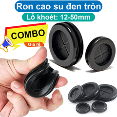 Đệm cao su, Ron cao su đen luồn dây tủ điện 12 - 50mm