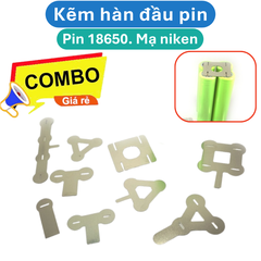 (50 miếng) Kẽm hàn đầu pin 18650 mạ niken