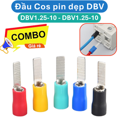 (50 cái) Đầu Cos pin dẹp, đầu kim dẹp DBV