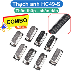 (2 cái) Thạch anh dao động thân thấp HC49-S 2 chân dán