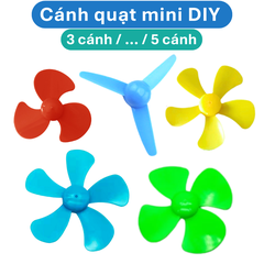 Cánh quạt mini 3 cánh 4 cánh 30mm ... 120mm trục 2mm bằng nhựa rất bền dùng DIY Stem Steam
