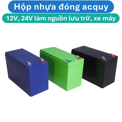 Hộp nhựa đóng acquy 12V, 24V dùng làm nguồn lưu trữ, xe máy