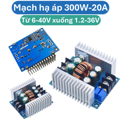 Mạch nguồn giảm áp, hạ áp 20A 300W DC DC 6 - 40V xuống 1.2 - 36V