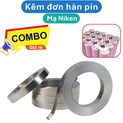 (10 Mét) Kẽm đơn hàn cell pin mạ Niken, dày 0.1-0.2mm, rộng 3-20mm