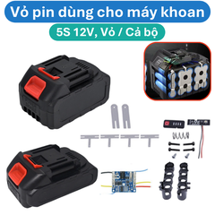 Vỏ pin dùng cho máy khoan Makita, 5S 21V, chỉ vỏ hoặc cả bộ