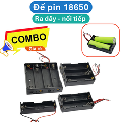 Đế pin 18650 loại ra dây nối tiếp