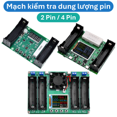 Mạch kiểm tra dung lượng pin 18650, có đế pin - màn hình LCD