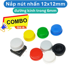 (50 Cái) Nắp nút nhấn 12x12mm A105 đường kính trong 6mm