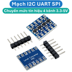 Mạch chuyển mức tín hiệu 4 kênh 3.3V/5V IIC UART SPI