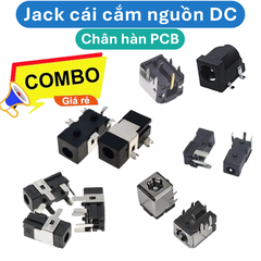 Đầu cái cắm nguồn, jack cái cắm nguồn DC chân hàn PCB