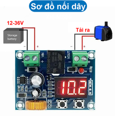 Mạch bảo vệ xả quá mức pin XH-M609 12V- 36V, ngắt khi mạch dưới điện áp cài đặt