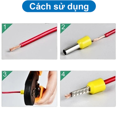 Kìm bấm đầu cos vuông tự điều chỉnh HSC8