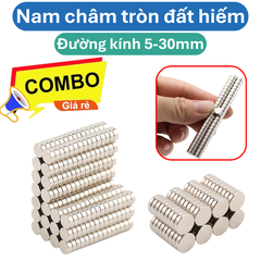 Nam châm đất hiếm tròn không lỗ