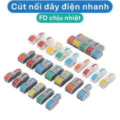 (2 Cái) Cút nối dây điện nhanh chiu nhiệt nhiều cổng FD