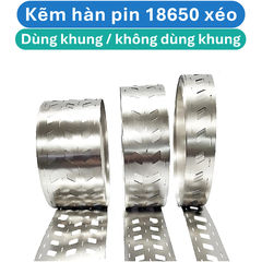 (1 mét) Kẽm hàn pin 18650 xéo ( pin ghép sát hoặc dùng khung pin )