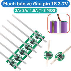 Mạch bảo vệ hàn đầu pin Lithium 1S 3.7V 2 - 4.5A (1 - 3 MOS) có hàn kẽm sẵn ( PCB tròn)