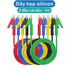 Dây kẹp silicon 2 đầu cá sấu 1m