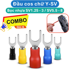 (50 Cái) Đầu cos chữ Y SV, đầu cos bấm dây điện tiện lợi