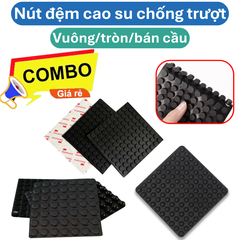 (4 cái) Nút đệm chống rung trượt, đế dán silicon tròn chống trượt