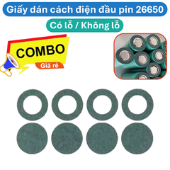 (50 miếng) Giấy dán cách điện đầu pin 26650