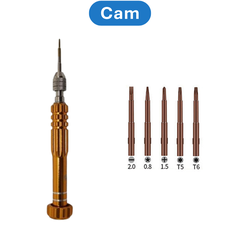 Tua vít 5 đầu sửa chữa điện thoại đa năng (5 đầu vít để trong thân tua vít)