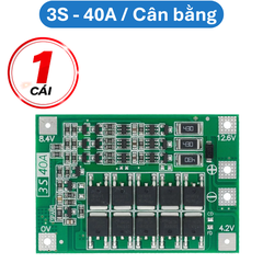 Mạch sạc bảo vệ pin Lithium 3S/4S 40A 60A 18650 BMS 11.1V 12.6V/14.8V 16.8V