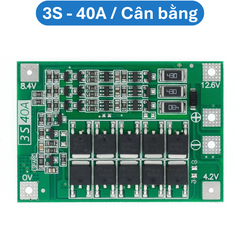 Mạch sạc bảo vệ pin Lithium 3S/4S 40A 60A 18650 BMS 11.1V 12.6V/14.8V 16.8V