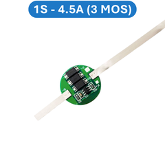 Mạch bảo vệ hàn đầu pin Lithium 1S 3.7V 2 - 4.5A (1 - 3 MOS) có hàn kẽm sẵn ( PCB tròn)