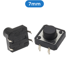 (20 Cái) Nút nhấn 12x12mm 4 chân cắm đứng cao 4.3 - 20mm