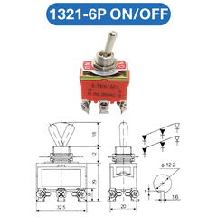 Công tắc Toggle, Công tắc gạt E-TEN loại lớn lỗ khoét 12mm