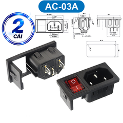 Đầu nối nguồn, jack cắm AC hàn dây chịu tải tốt cho máy móc thiết bị điện