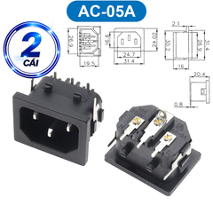 Đầu nối nguồn, jack cắm AC hàn dây chịu tải tốt cho máy móc thiết bị điện