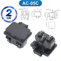 Đầu nối nguồn, jack cắm AC hàn dây chịu tải tốt cho máy móc thiết bị điện