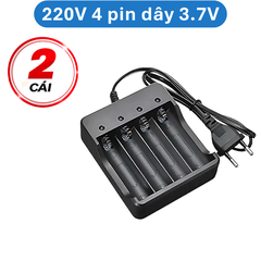 Dock sạc, bộ sạc pin 3.7V 18650, 14500, 16340 dùng cổng USB hoặc nguồn 220V