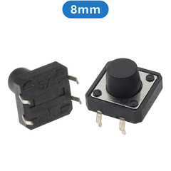 (20 Cái) Nút nhấn 12x12mm 4 chân cắm đứng cao 4.3 - 20mm