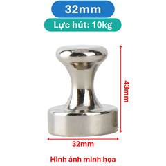 Nam châm núm inox đính bảng
