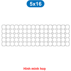 Khung cố định pin 18650 nhiều hàng (6 - 13 hàng) ghép khối lớn xe điện