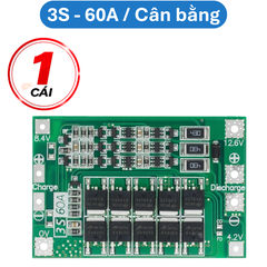Mạch sạc bảo vệ pin Lithium 3S/4S 40A 60A 18650 BMS 11.1V 12.6V/14.8V 16.8V