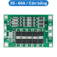 Mạch sạc bảo vệ pin Lithium 3S/4S 40A 60A 18650 BMS 11.1V 12.6V/14.8V 16.8V