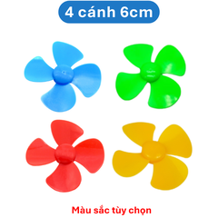 (10 cái) Cánh quạt mini 3 cánh 4 cánh 30mm ... 120mm trục 2mm bằng nhựa rất bền dùng DIY Stem Steam