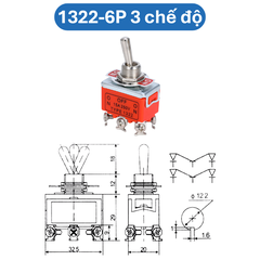 Công tắc Toggle, Công tắc gạt E-TEN loại lớn lỗ khoét 12mm