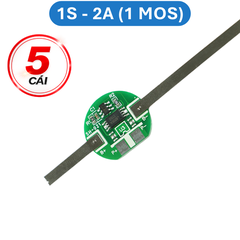 Mạch bảo vệ hàn đầu pin Lithium 1S 3.7V 2 - 4.5A (1 - 3 MOS) có hàn kẽm sẵn ( PCB tròn)