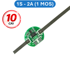 Mạch bảo vệ hàn đầu pin Lithium 1S 3.7V 2 - 4.5A (1 - 3 MOS) có hàn kẽm sẵn ( PCB tròn)