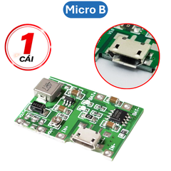 Mạch sạc pin 1S 18650 J5019 dùng IC TC4056 tích hợp mạch tăng áp 2A từ 5V lên 18V