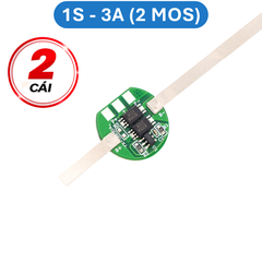 Mạch bảo vệ hàn đầu pin Lithium 1S 3.7V 2 - 4.5A (1 - 3 MOS) có hàn kẽm sẵn ( PCB tròn)