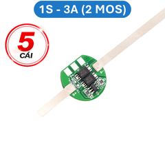 Mạch bảo vệ hàn đầu pin Lithium 1S 3.7V 2 - 4.5A (1 - 3 MOS) có hàn kẽm sẵn ( PCB tròn)