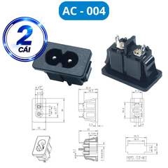 Đầu nối nguồn, jack cắm AC hàn dây chịu tải tốt cho máy móc thiết bị điện